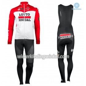 Set Fietsshirt Lange Mouw + Lange Koersbroek 2018 Lotto Soudal N001 Winter Thermal Fleece